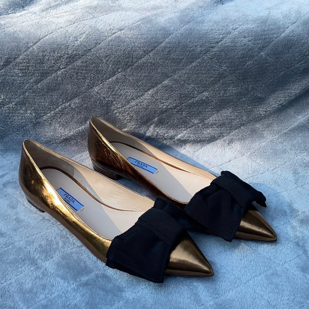 Prada slip on pointed toe shoes